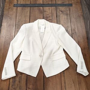 Veronica Beard Ivory Woodley Blazer Size 14